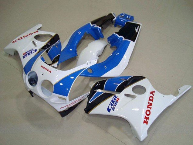1988-1989 White Light Blue Glossy Black Honda CBR250RR MC19 Motorcycle Fairings