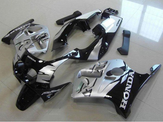 1988-1989 Silver Glossy Black Honda CBR250RR MC19 Motorcycle Fairings