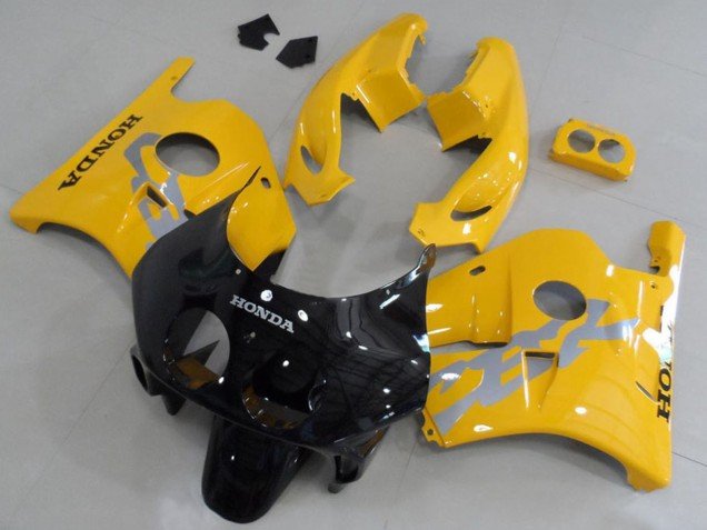 1990-1998 Yellow Glossy Black Honda CBR250RR MC22 Motorcycle Fairing Kits