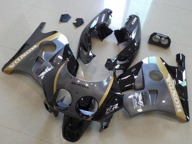 1990-1998 Grey Gold Glossy Black Honda CBR250RR MC22 Motorcycle Fairings