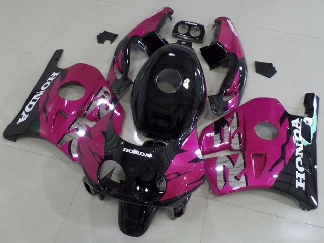 1990-1998 Pink Glossy Black Honda CBR250RR MC22 Motorcycle Fairing Kits