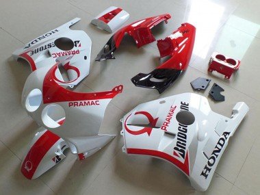 1990-1998 White Red Pramac Bridgestone Honda CBR250RR MC22 Motorcycle Fairings