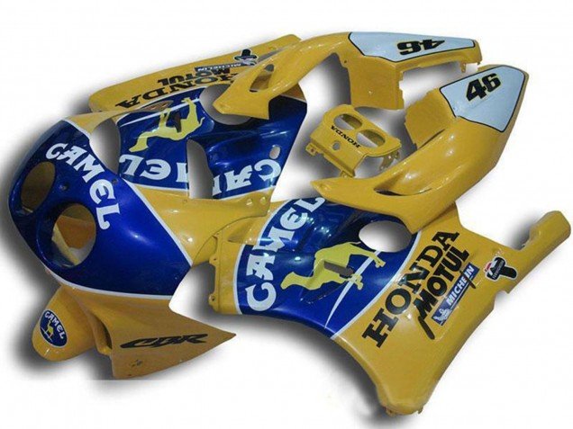 1990-1998 Yellow Blue Camel Motul Honda CBR250RR MC22 Motorcycle Fairings