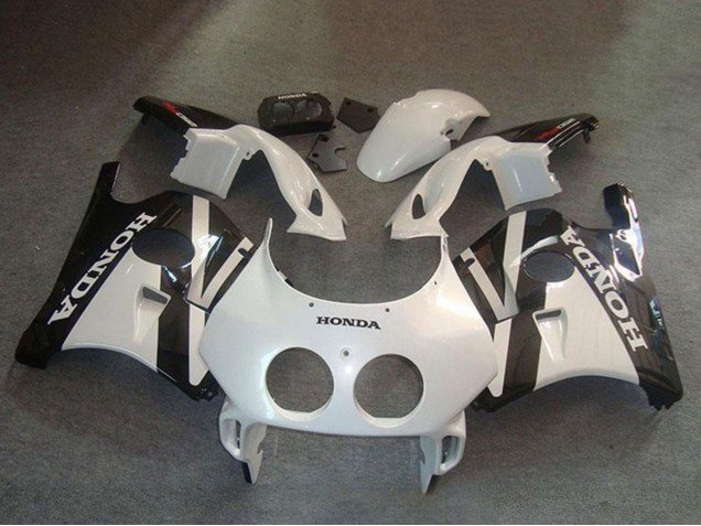 1990-1998 White Glossy Black Honda CBR250RR MC22 Motorcycle Fairing Kits