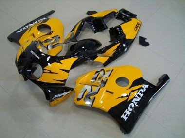 1990-1998 Yellow Glossy Black Honda CBR250RR MC22 Motorcycle Fairings