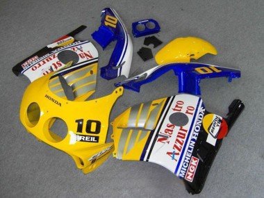 1990-1998 Yellow Blue Silver White Red Nastro Azzurro Breil 10 Honda CBR250RR MC22 Motorcycle Fairings