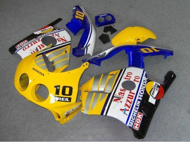 1990-1998 Yellow Blue Silver White Red Nastro Azzurro Breil 10 Honda CBR250RR MC22 Motorcycle Fairings