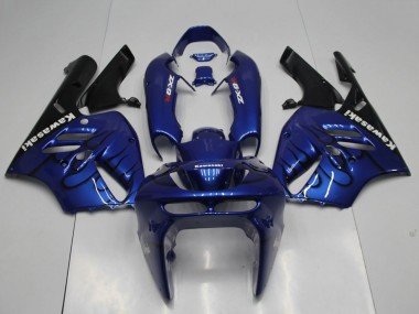 1994-1997 Blue Black Flame Kawasaki ZX9R Motorcycle Fairings