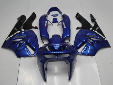 1994-1997 Blue Black Flame Kawasaki ZX9R Motorcycle Fairings