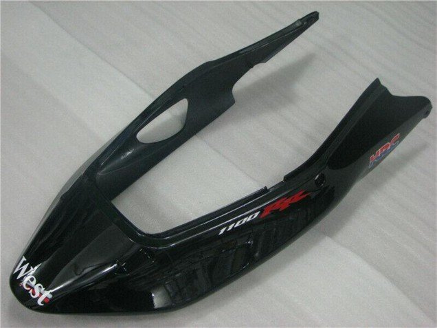 1996-2007 Glossy Black White West Honda CBR1100XX Motorcycle Fairings