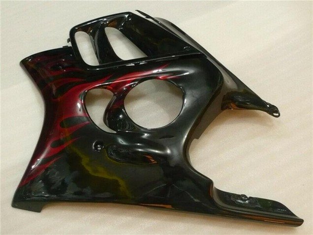 1995-1996 Glossy Black Red Flame Honda CBR600 F3 Motorcycle Fairings