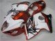1996-2007 White Orange Black Suzuki GSXR 1300 Hayabusa Motorcycle Fairings