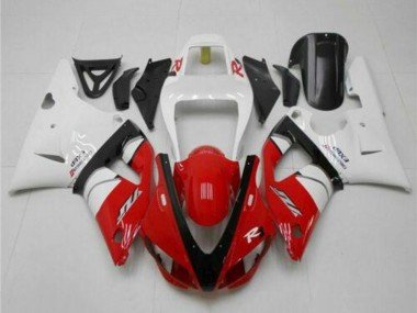 1998-1999 White Red Black Yamaha YZF R1 Motorcycle Fairings