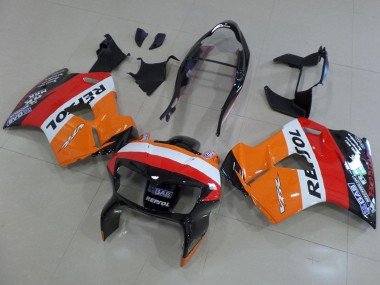 1998-2001 Orange White Red Glossy Black Repsol Honda VFR 800 Motorcycle Fairings
