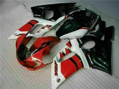 1998-2002 White Red Glossy Black Yamaha YZF R6 Motorcycle Fairing
