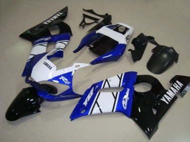 1998-2002 White Blue Glossy Black Champions Yamaha YZF R6 Motorcycle Fairings