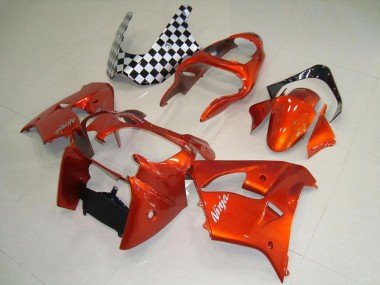 2000-2001 Orange Kawasaki ZX9R Motorcycle Fairings