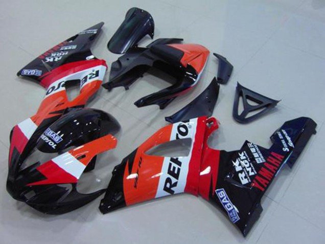 2000-2001 Orange White Red Black Repsol Yamaha YZF R1 Motorcycle Fairing