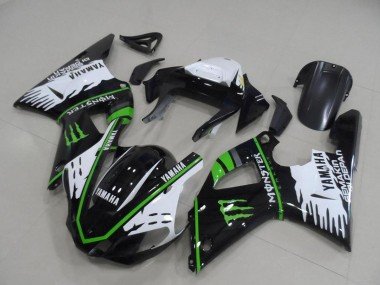 2000-2001 White Black Green Monster Yamaha YZF R1 Motorcycle Fairings