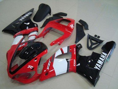 2000-2001 Red White Glossy Black Yamaha YZF R1 Motorcycle Fairings