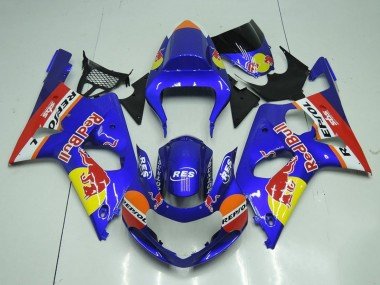 2000-2002 Blue Yellow Red Bull Repsol Suzuki GSXR 1000 Motorcycle Fairings