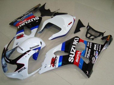 2000-2002 White Blue Black Red Motul Suzuki GSXR 1000 Motorcycle Fairings