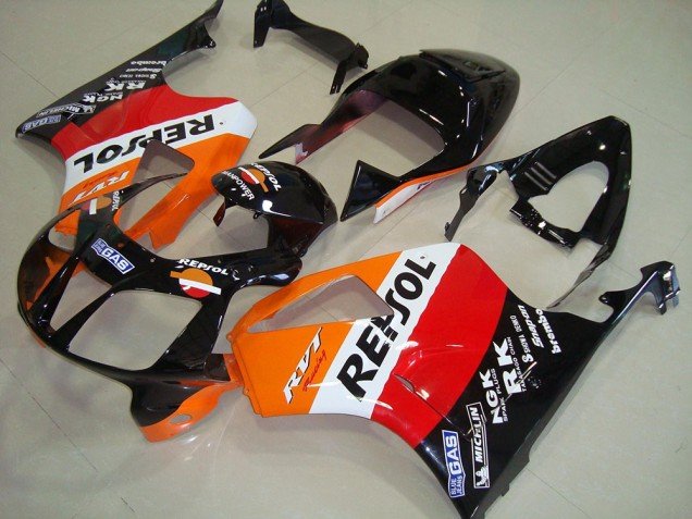 2000-2006 Orange White Red Glossy Black Repsol Honda VTR1000 Motorcycle Fairings