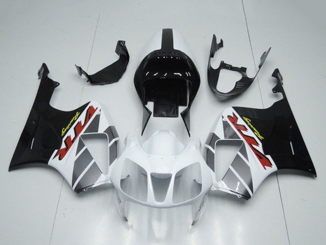 2000-2006 White Glossy Black Honda VTR1000 Motorcycle Fairings