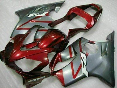 2001-2003 Silver Red Honda CBR600 F4i Motorcycle Fairing Kits