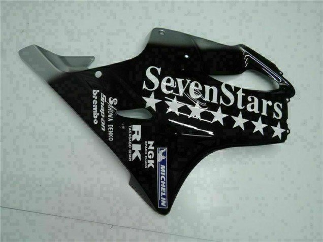 2001-2003 Glossy Black Silver SevenStars Honda CBR600 F4i Motorcycle Fairings
