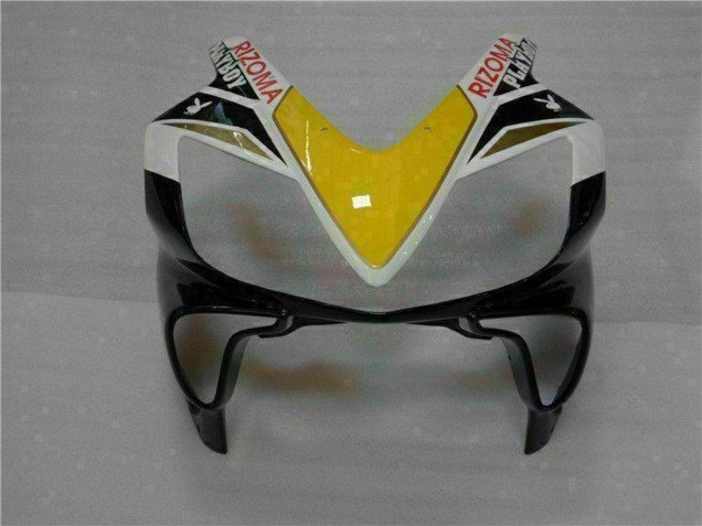 2001-2003 White Yellow Glossy Black Playboy Honda CBR600 F4i Motorcycle Fairings