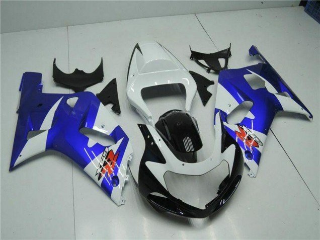 2001-2003 White Blue Black Suzuki GSXR 600/750 Motorcycle Fairings