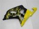 2001-2003 Glossy Black Yellow Flame Suzuki GSXR 600/750 Motorcycle Fairings