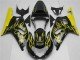 2001-2003 Glossy Black Yellow Flame Suzuki GSXR 600/750 Motorcycle Fairings