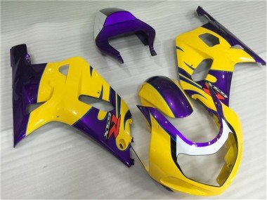 2001-2003 Yellow Purple Suzuki GSXR 600/750 Motorcycle Fairings