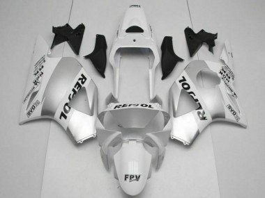 2002-2003 White Silver Black Repsol Honda CBR900RR 954RR Motorcycle Fairings