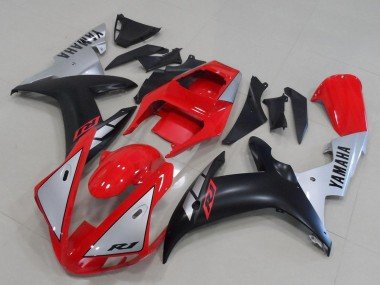 2002-2003 Red Silver Matte Black Yamaha YZF R1 Motorcycle Fairings