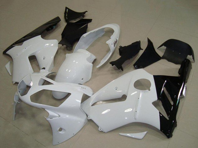 2002-2006 White Glossy Black Kawasaki ZX12R Motorcycle Fairing