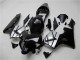 2003-2004 Silver Glossy Black Stripe Honda CBR600RR Motorcycle Fairings