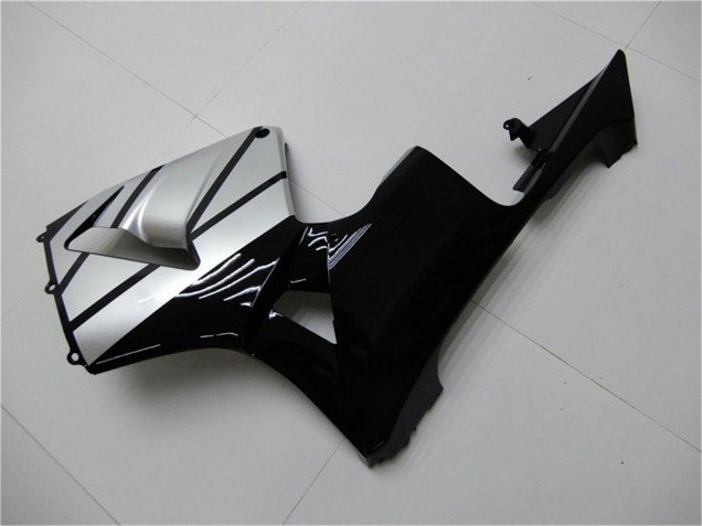 2003-2004 Silver Glossy Black Stripe Honda CBR600RR Motorcycle Fairings