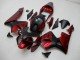 2003-2004 Red Matte Black Stripe Honda CBR600RR Motorcycle Fairings
