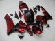 2003-2004 Red Matte Black Stripe Honda CBR600RR Motorcycle Fairings