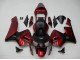 2003-2004 Red Matte Black Stripe Honda CBR600RR Motorcycle Fairings
