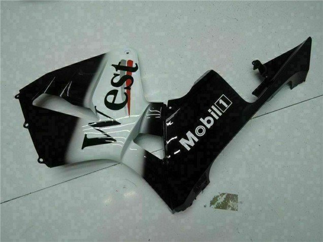 2003-2004 Glossy Black White West Mobil Honda CBR600RR Motorcycle Fairings