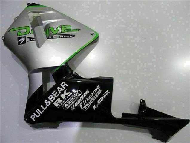 2003-2004 Silver Green Glossy Black Honda CBR600RR Motorcycle Fairing