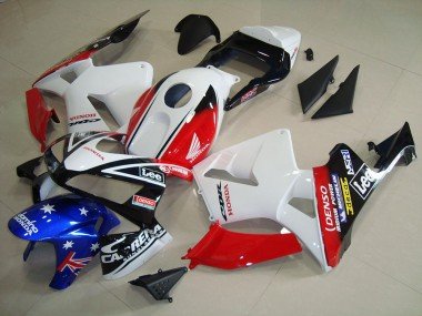 2003-2004 White Red Blue Glossy Black Star Lee Honda CBR600RR Motorcycle Fairings