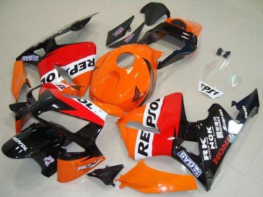 2003-2004 Orange White Red Glossy Black Repsol Honda CBR600RR Motorcycle Fairing