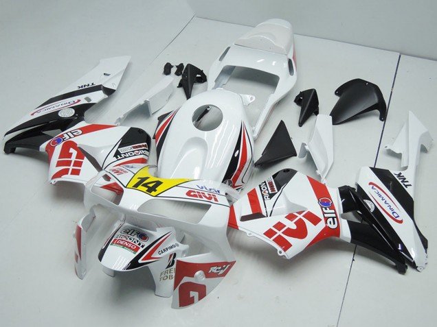 2003-2004 White Red Yellow Glossy Black Givi 14 Honda CBR600RR Motorcycle Fairings