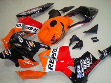 2003-2004 Orange White Red Glossy Black Repsol Honda CBR600RR Motorcycle Fairings Kit