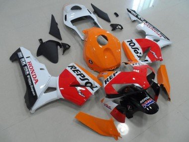 2003-2004 Orange White Red Glossy Black Repsol HRC Honda CBR600RR Motorcycle Fairings